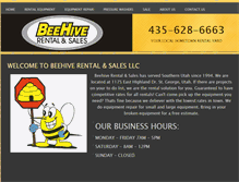 Tablet Screenshot of beehiverentalandsales.com